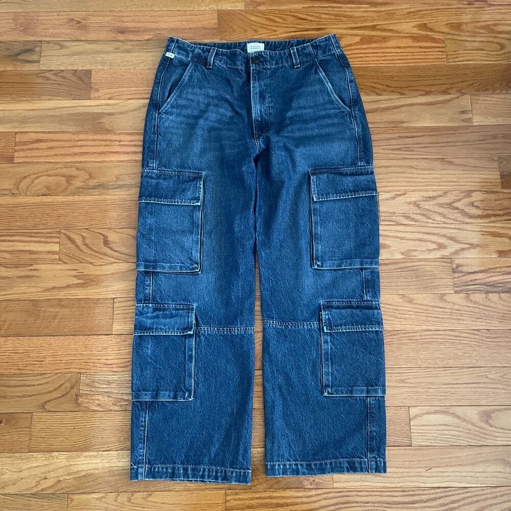 Citizens of Humanity Delena Cargo Jeans Womens 31 Blue Alma Utility Pockets